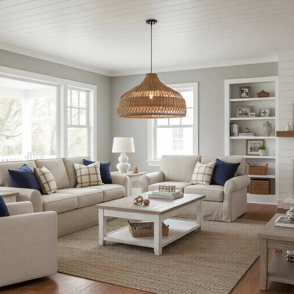 Artisanal Rattan Dome Pendant Lamp