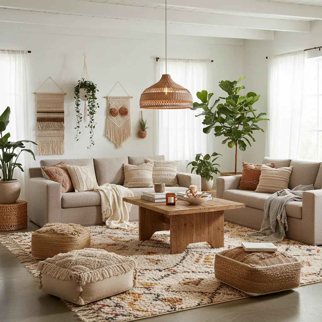 Artisanal Rattan Dome Pendant Lamp