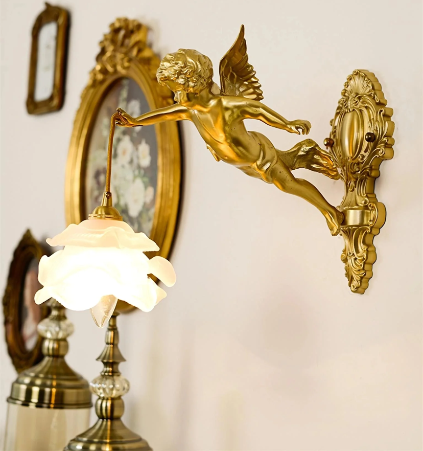 Flying Angel Brass Wall Light - Auraolight
