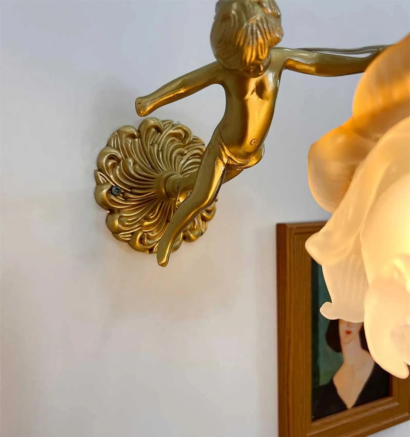 Flying Angel Brass Wall Light - Auraolight