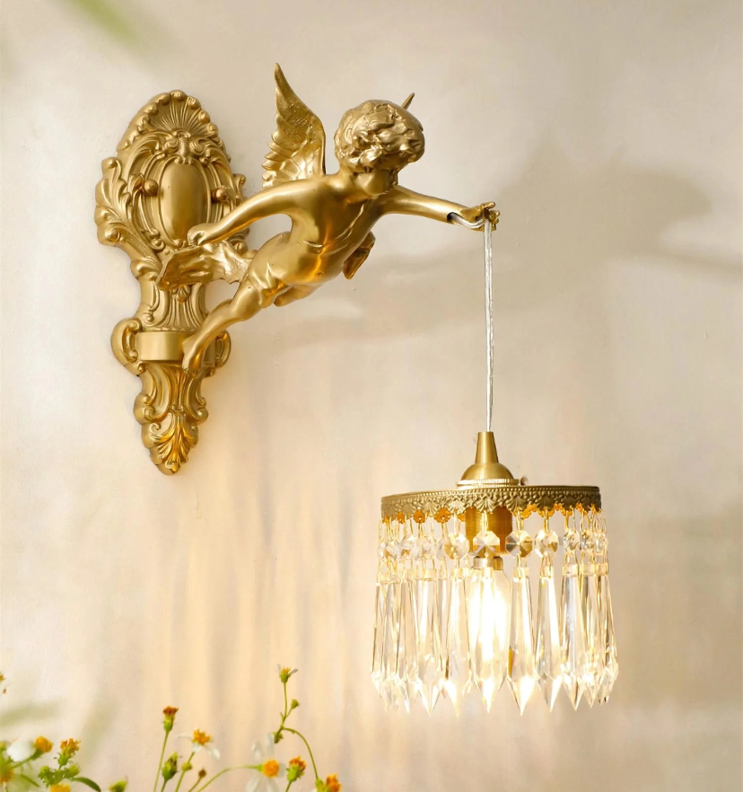 Flying Angel Brass Wall Light - Auraolight