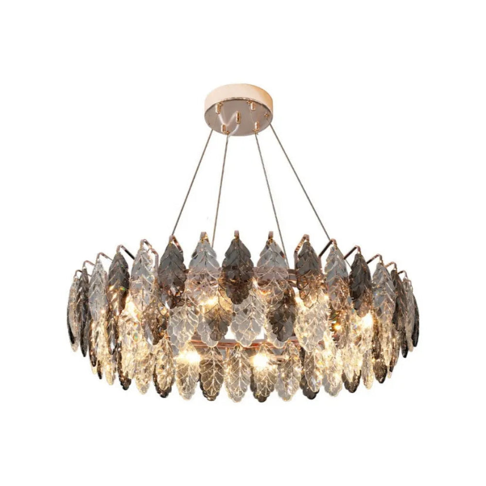 Jonas Leaf Crystal Chandelier - Auraolight