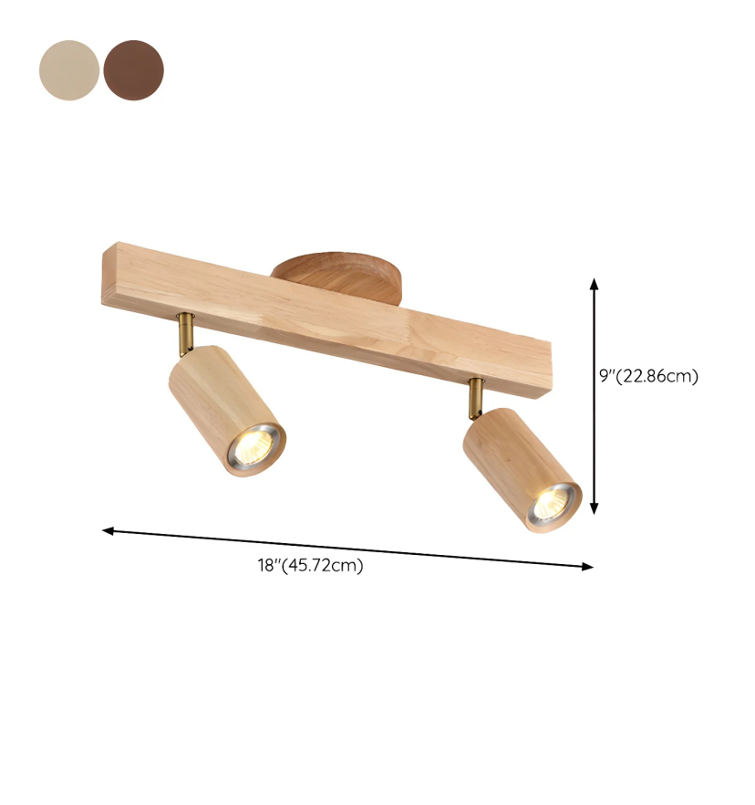 Natural Wood Beam Spotlight Light - Auraolight