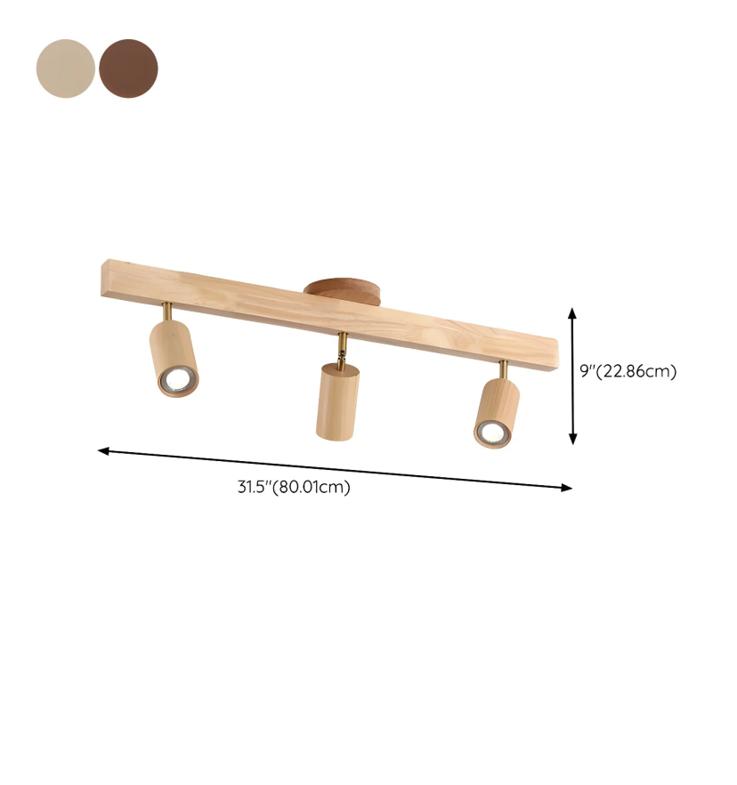 Natural Wood Beam Spotlight Light - Auraolight