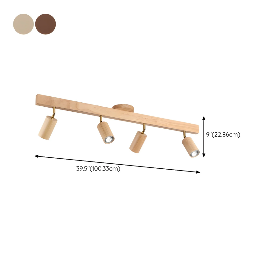 Natural Wood Beam Spotlight Light - Auraolight