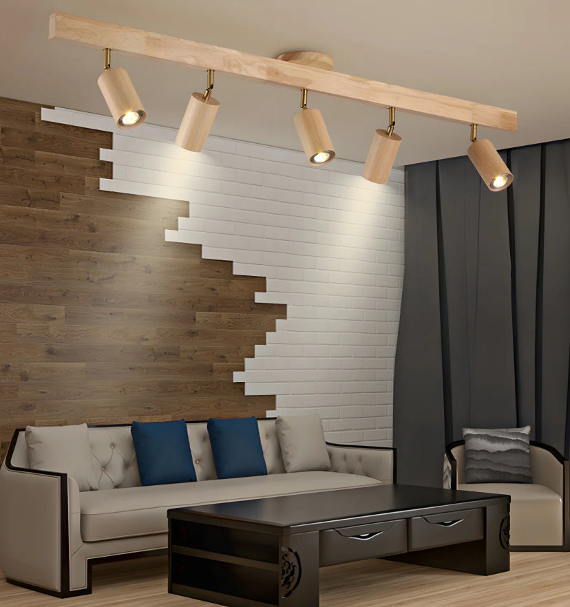 Natural Wood Beam Spotlight Light - Auraolight