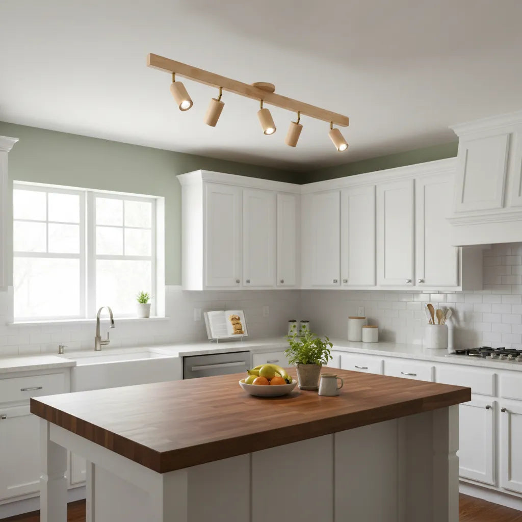 Natural Wood Beam Spotlight Light