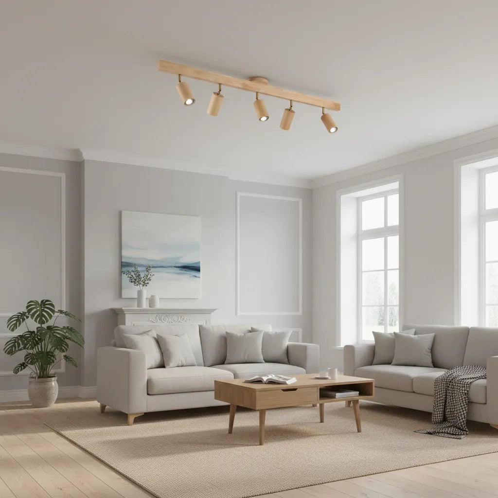 Natural Wood Beam Spotlight Light