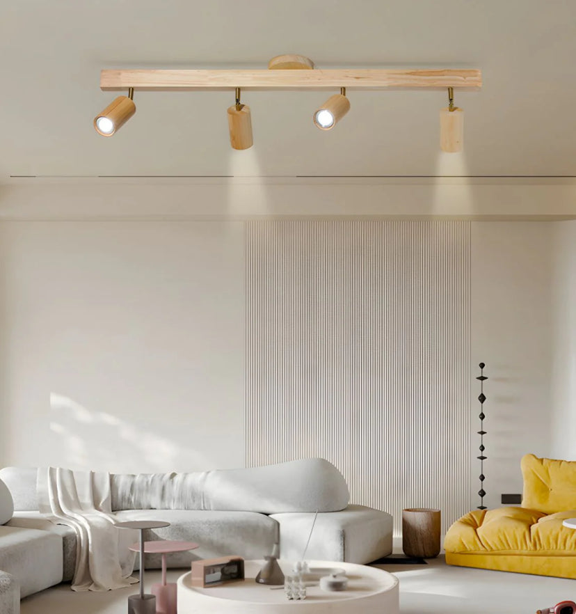 Natural Wood Beam Spotlight Light - Auraolight