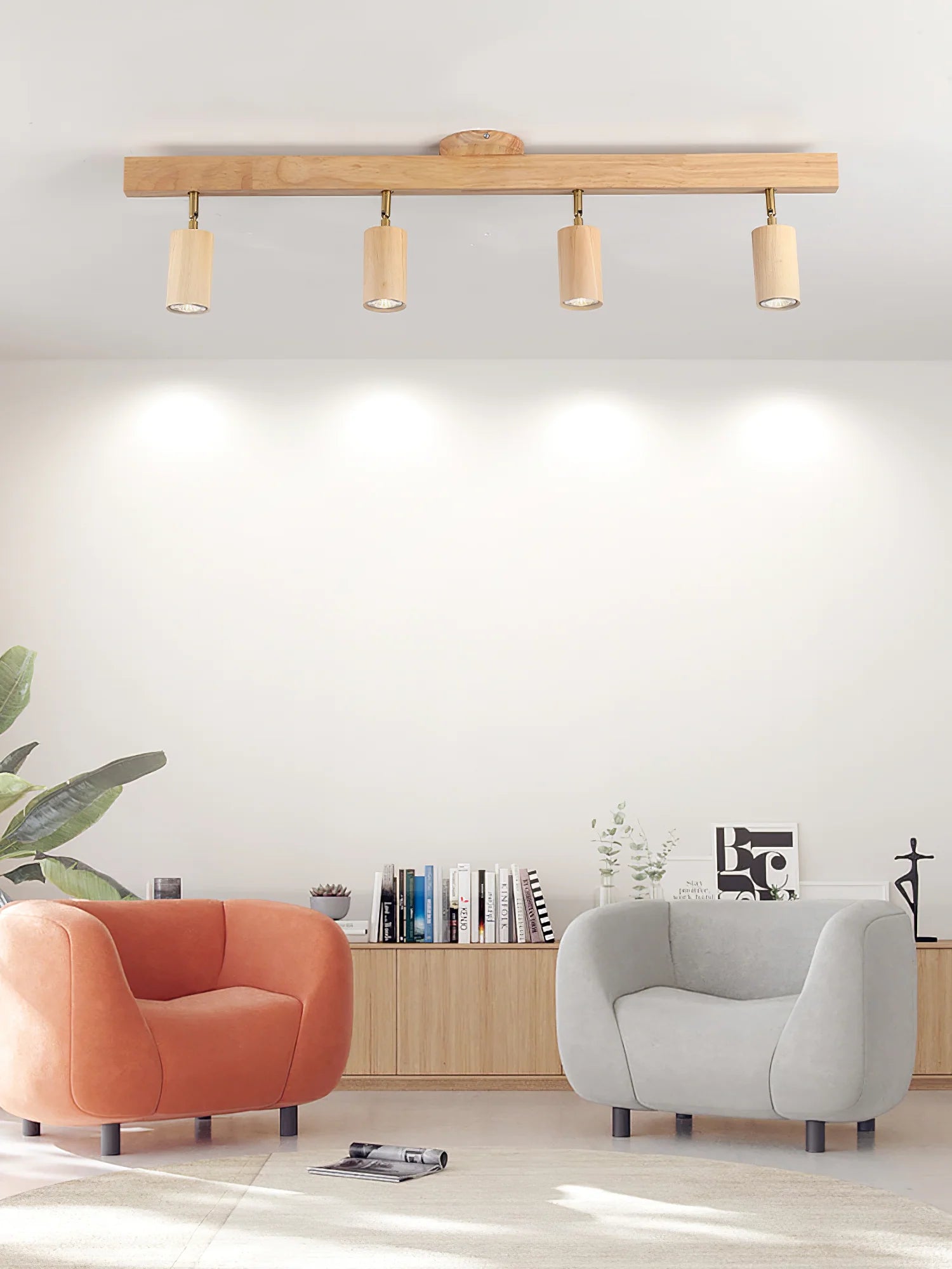 Natural Wood Beam Spotlight Light - Auraolight