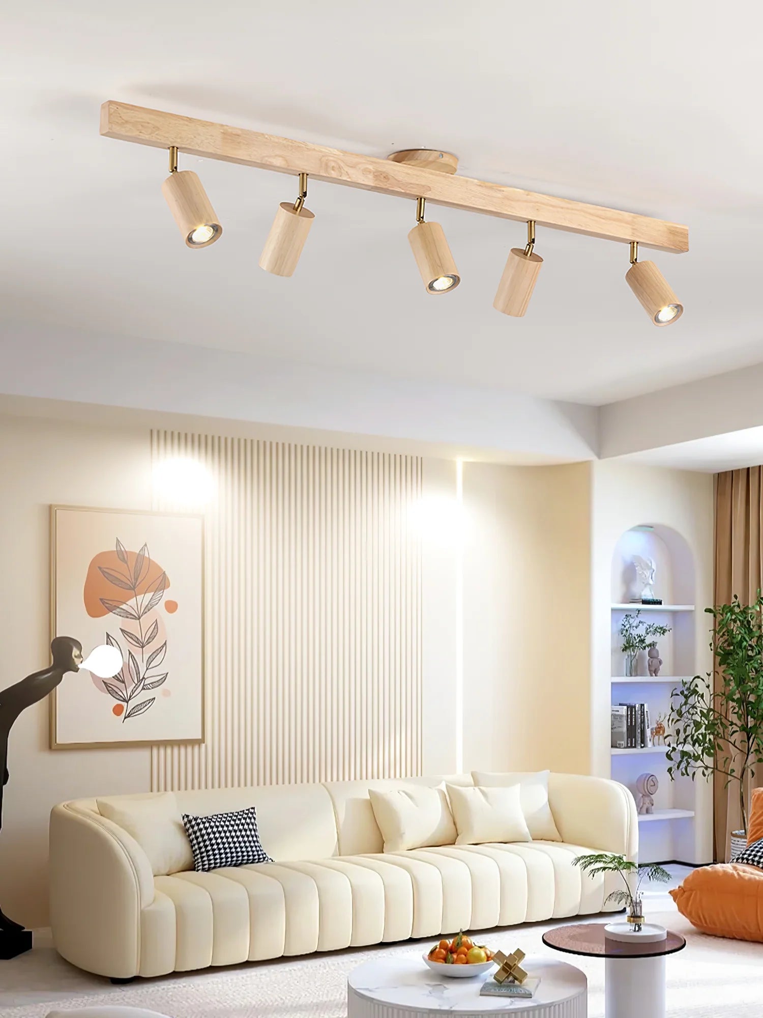 Natural Wood Beam Spotlight Light - Auraolight