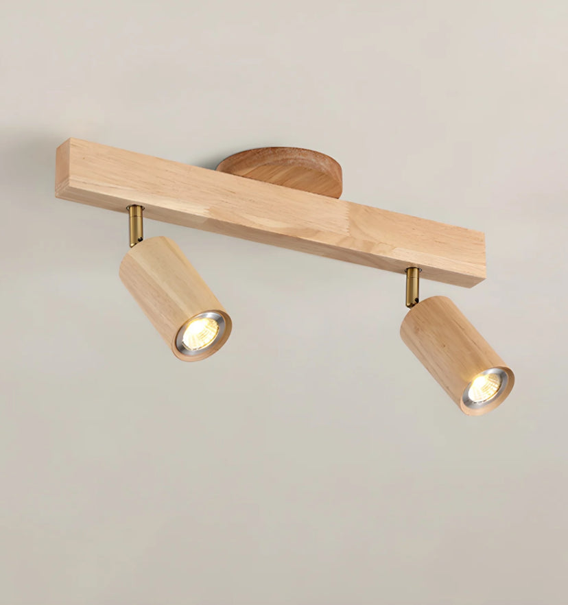 Natural Wood Beam Spotlight Light - Auraolight