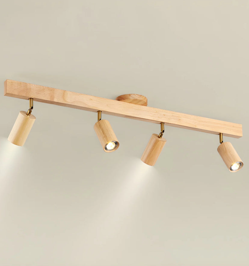 Natural Wood Beam Spotlight Light - Auraolight