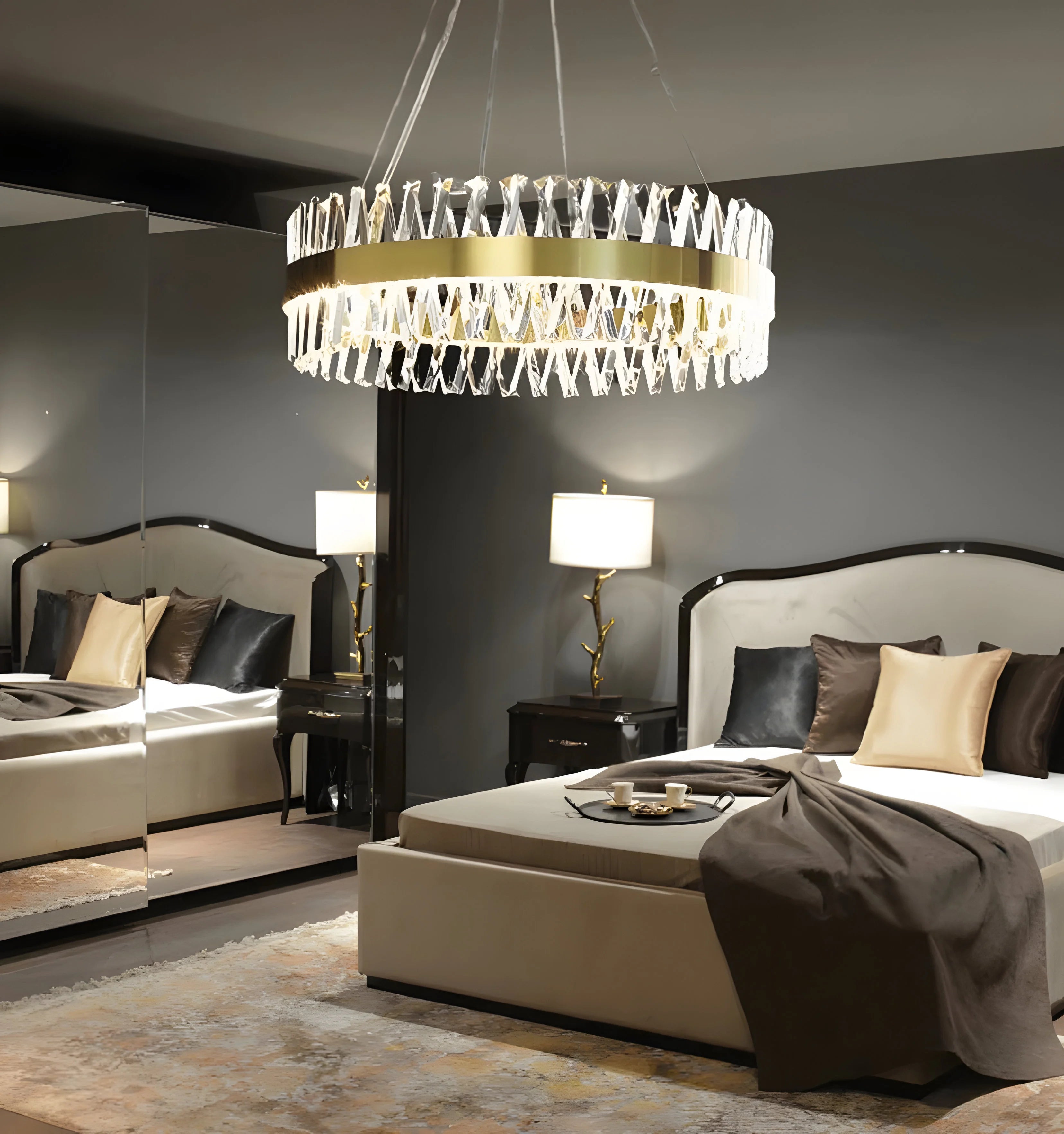 Golden Crossover Chandelier - Auraolight