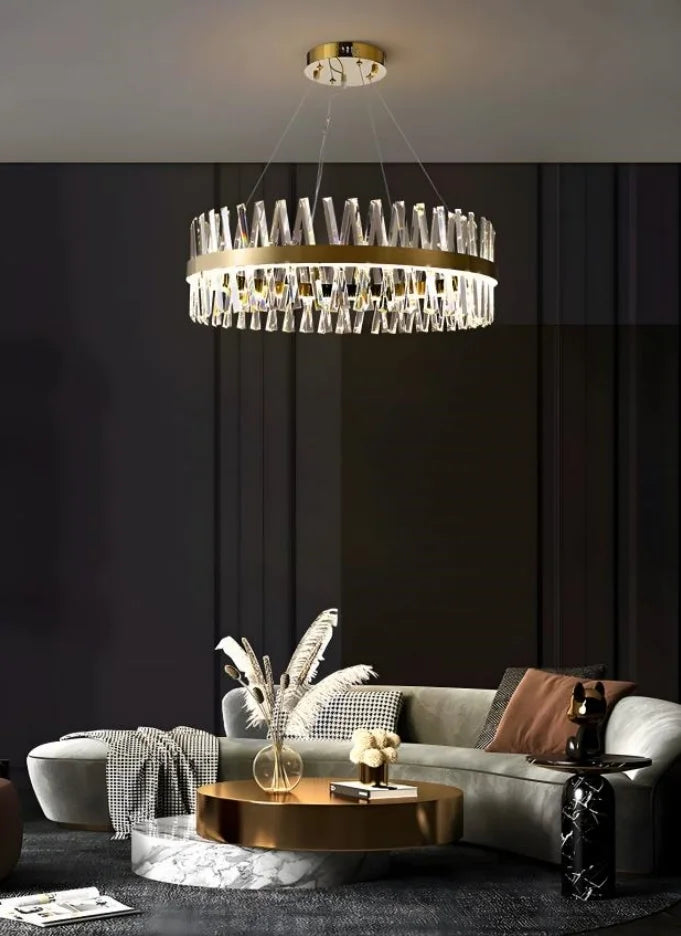 Golden Crossover Chandelier - Auraolight