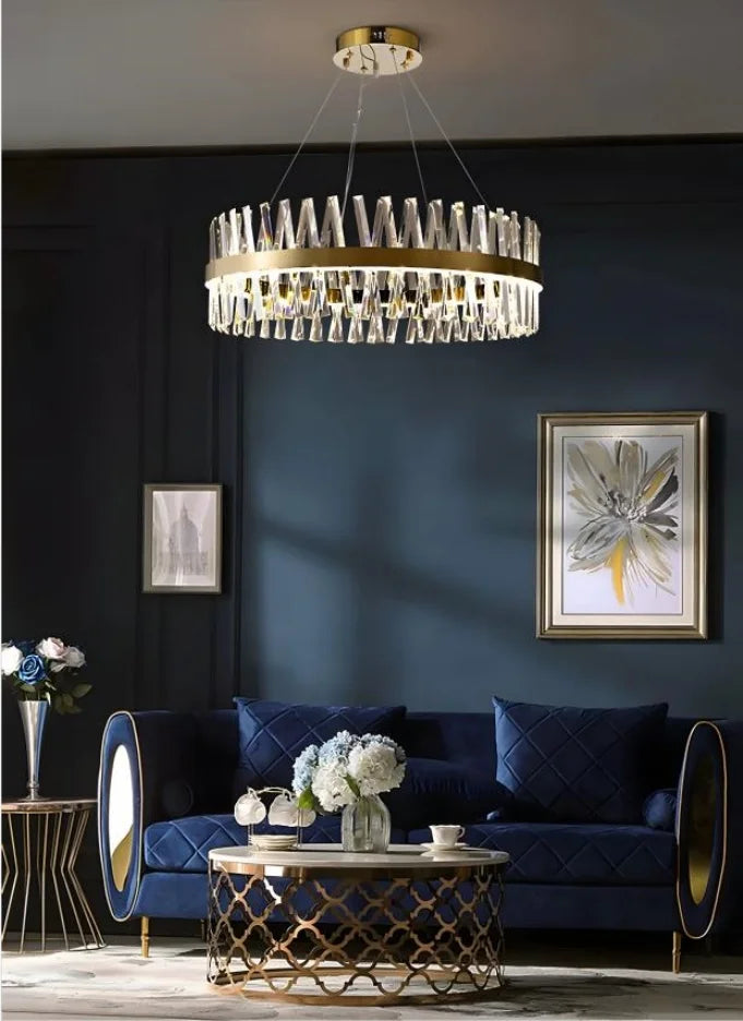 Golden Crossover Chandelier - Auraolight