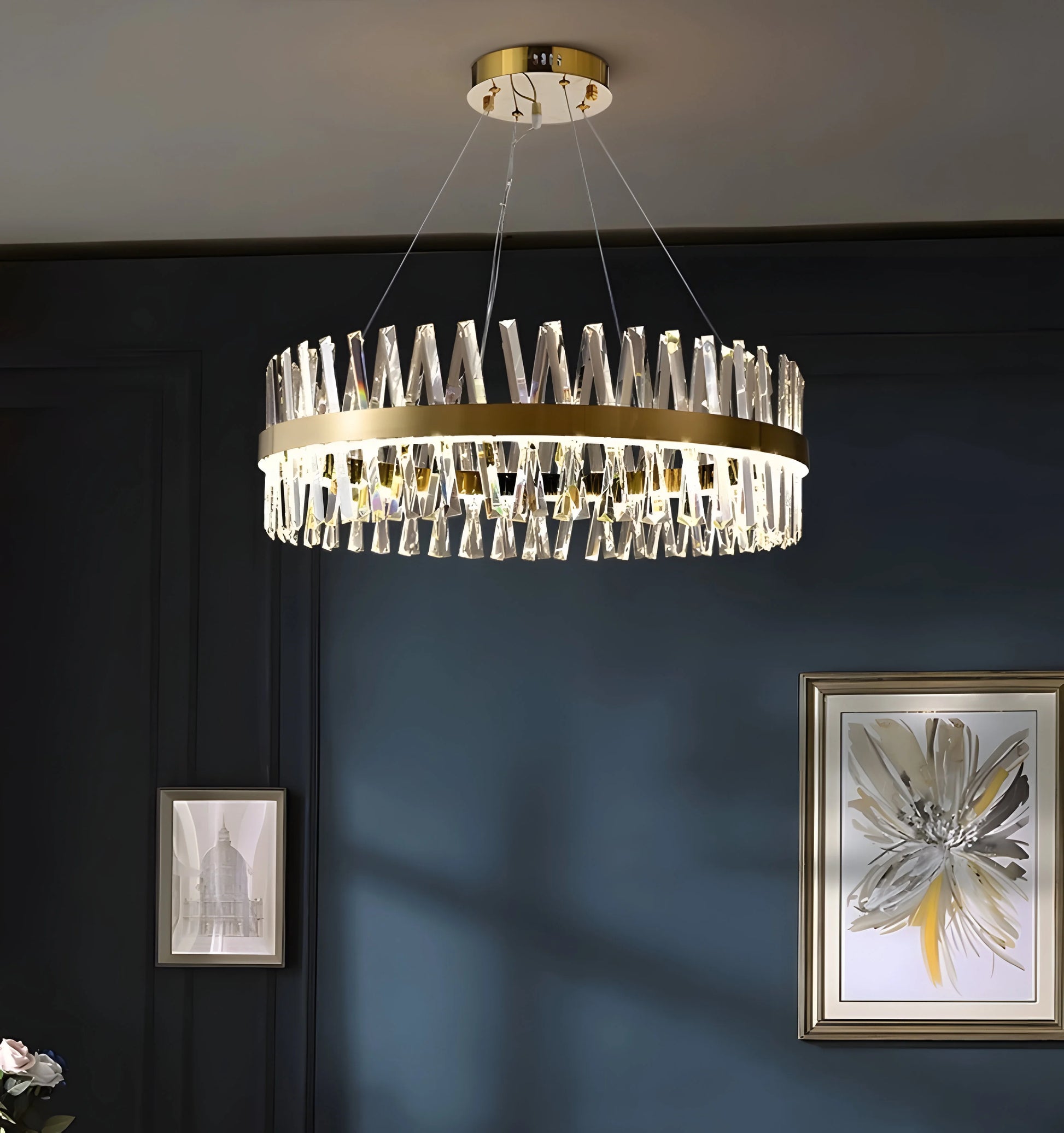 Golden Crossover Chandelier - Auraolight