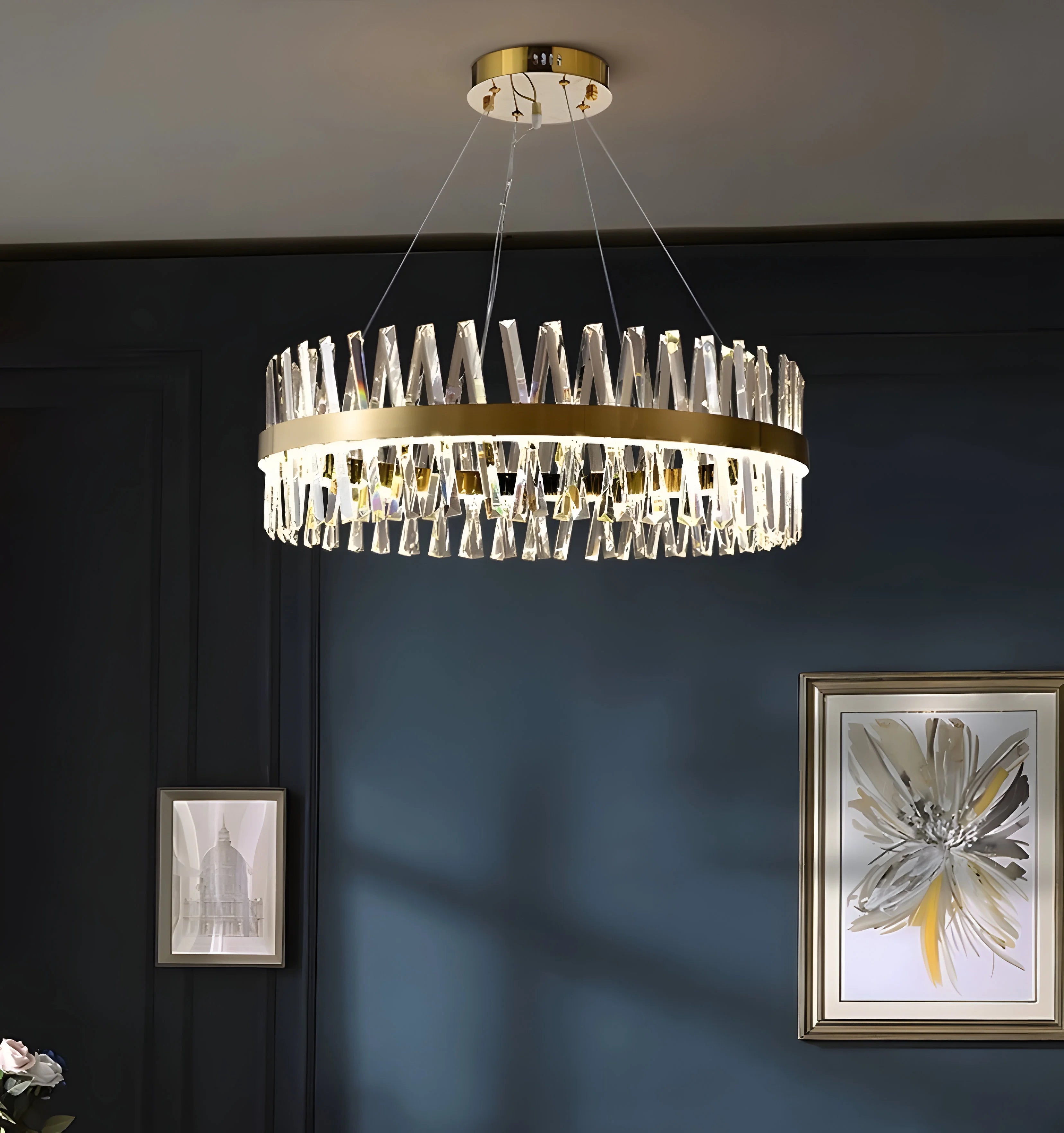 Golden Crossover Chandelier - Auraolight