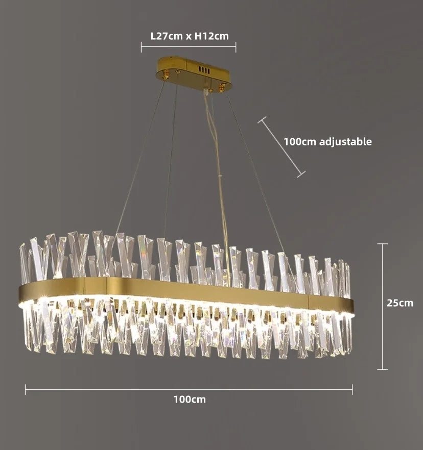 Golden Crossover Chandelier - Auraolight