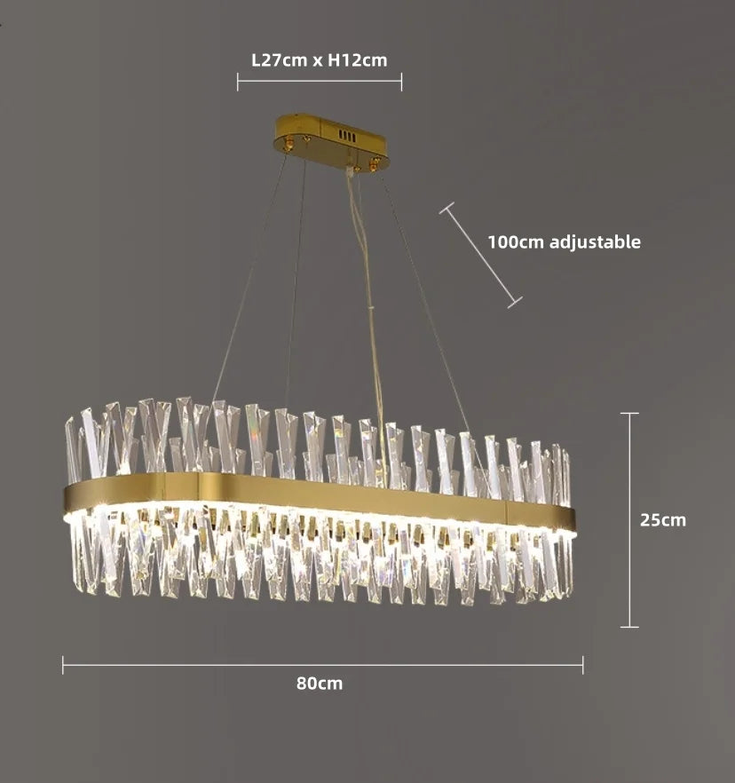 Golden Crossover Chandelier - Auraolight