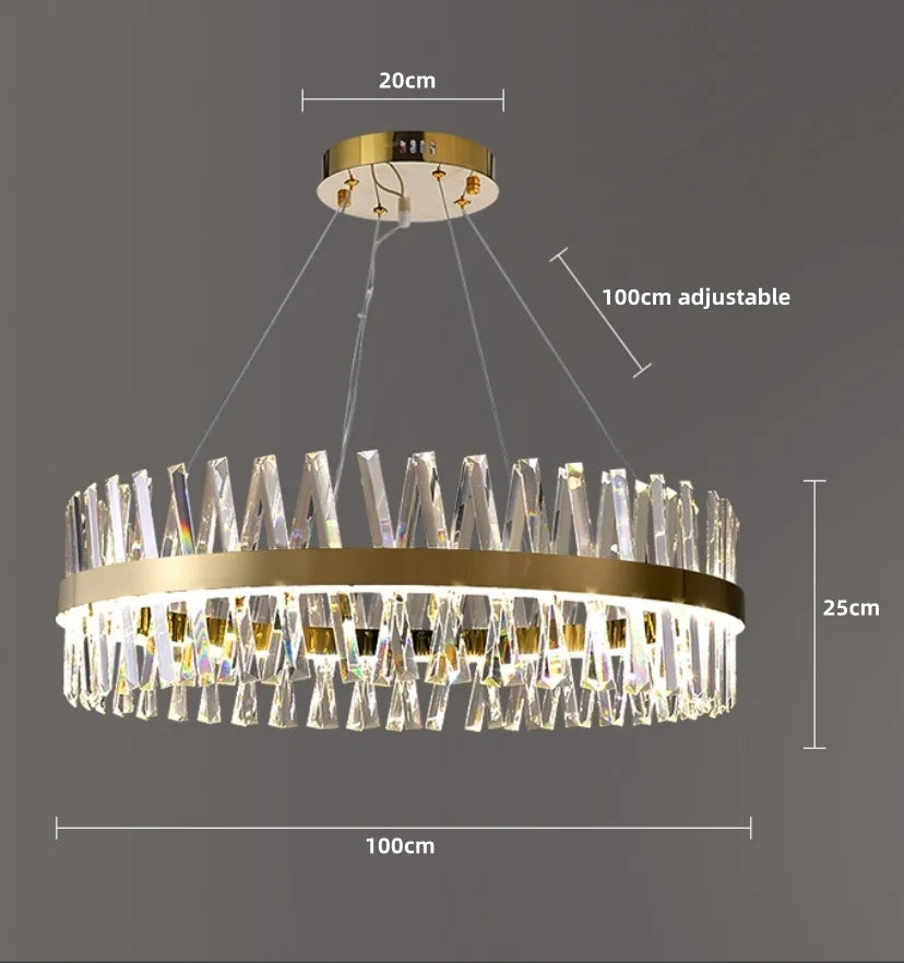 Golden Crossover Chandelier - Auraolight