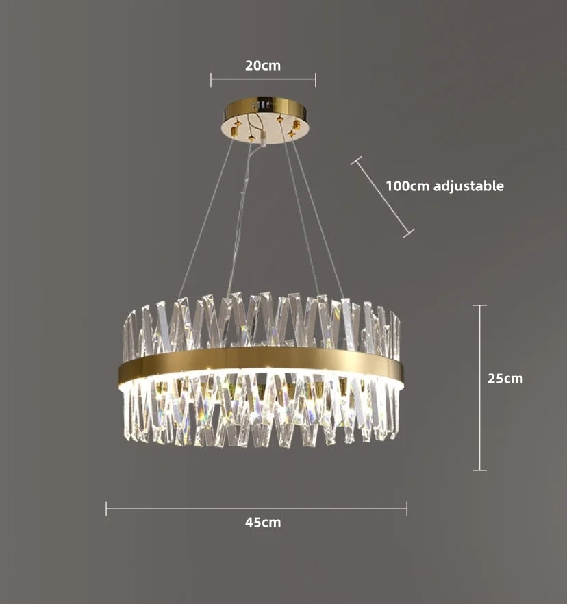 Golden Crossover Chandelier - Auraolight