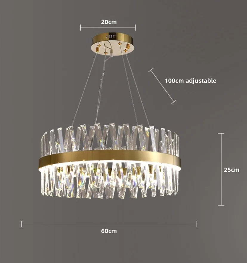 Golden Crossover Chandelier - Auraolight