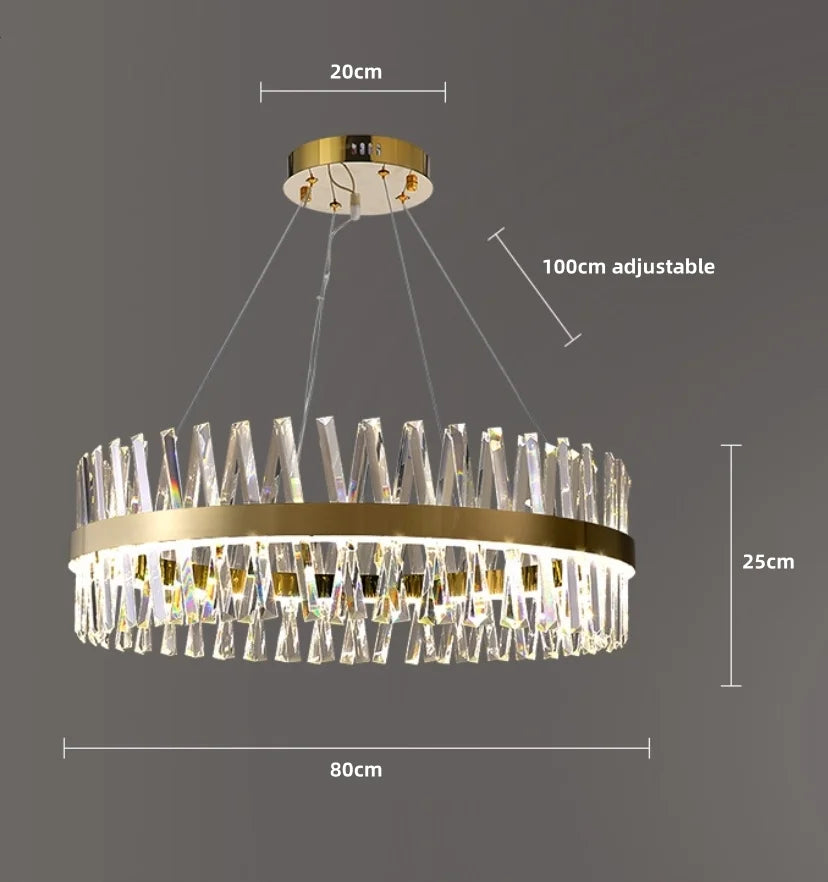 Golden Crossover Chandelier - Auraolight