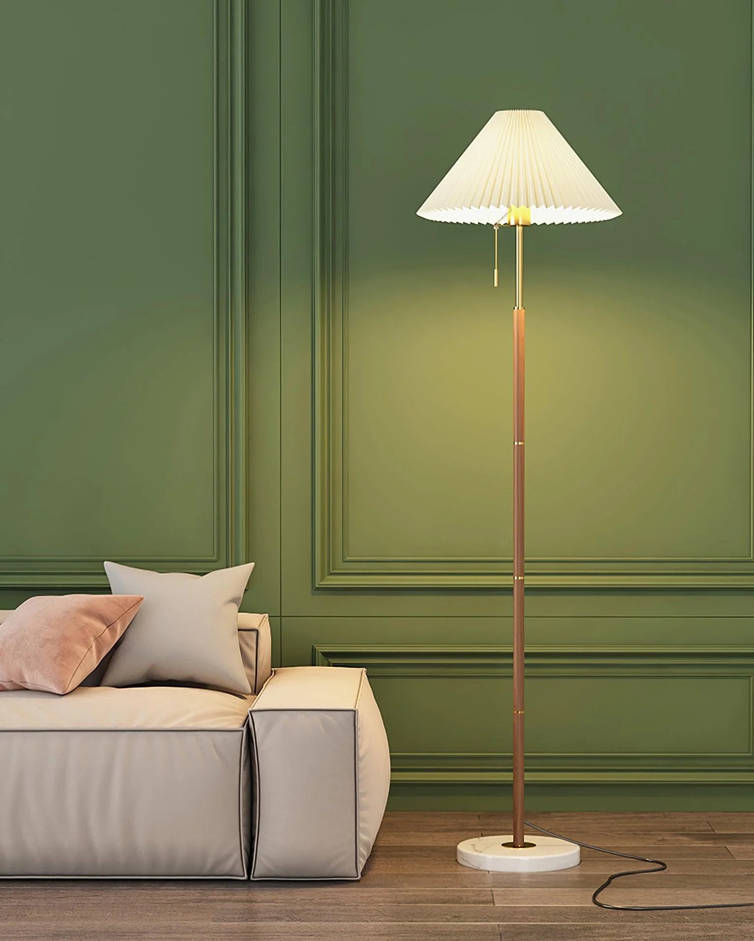 Vintage Pleated Floor Lamp - Auraolight