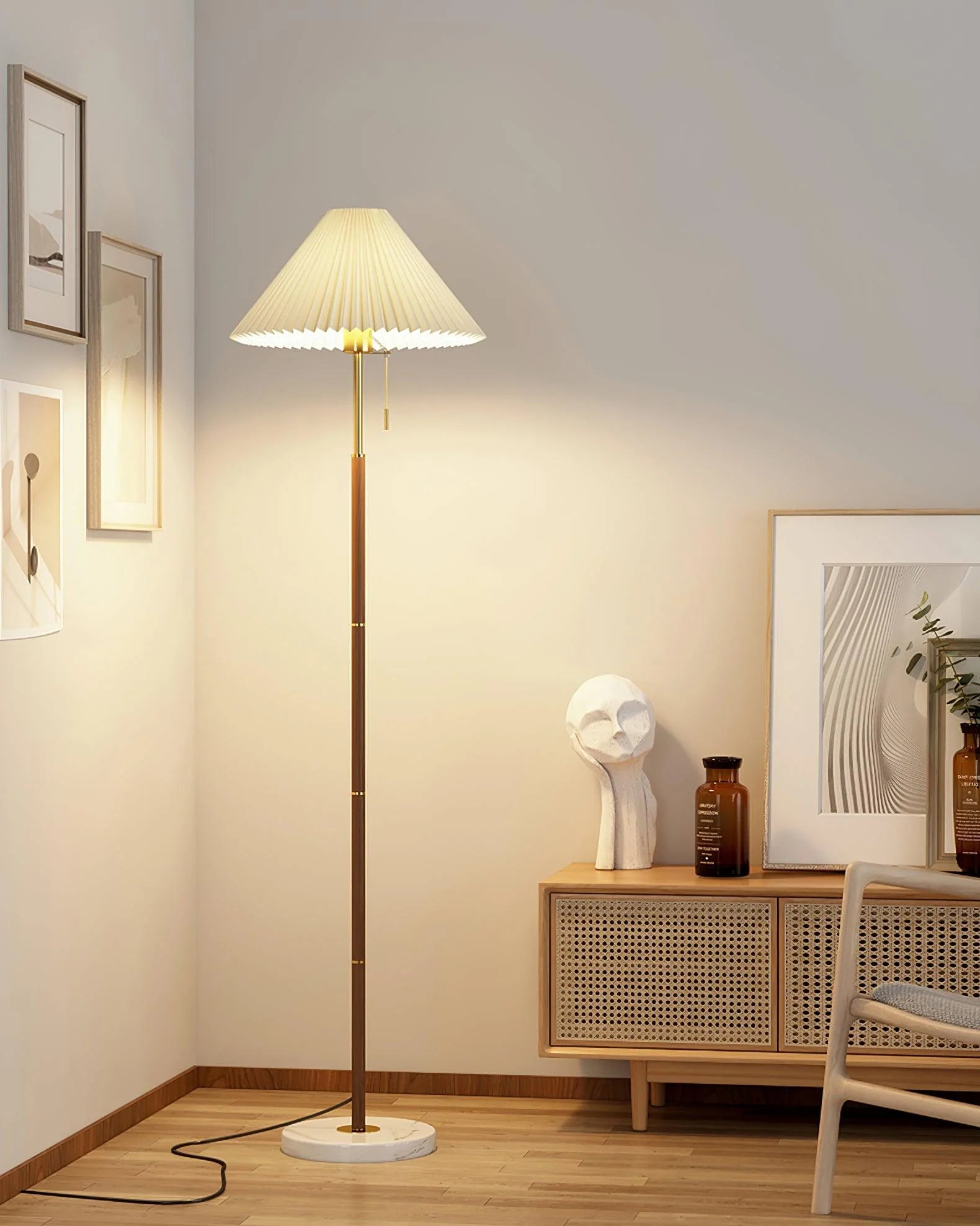 Vintage Pleated Floor Lamp - Auraolight