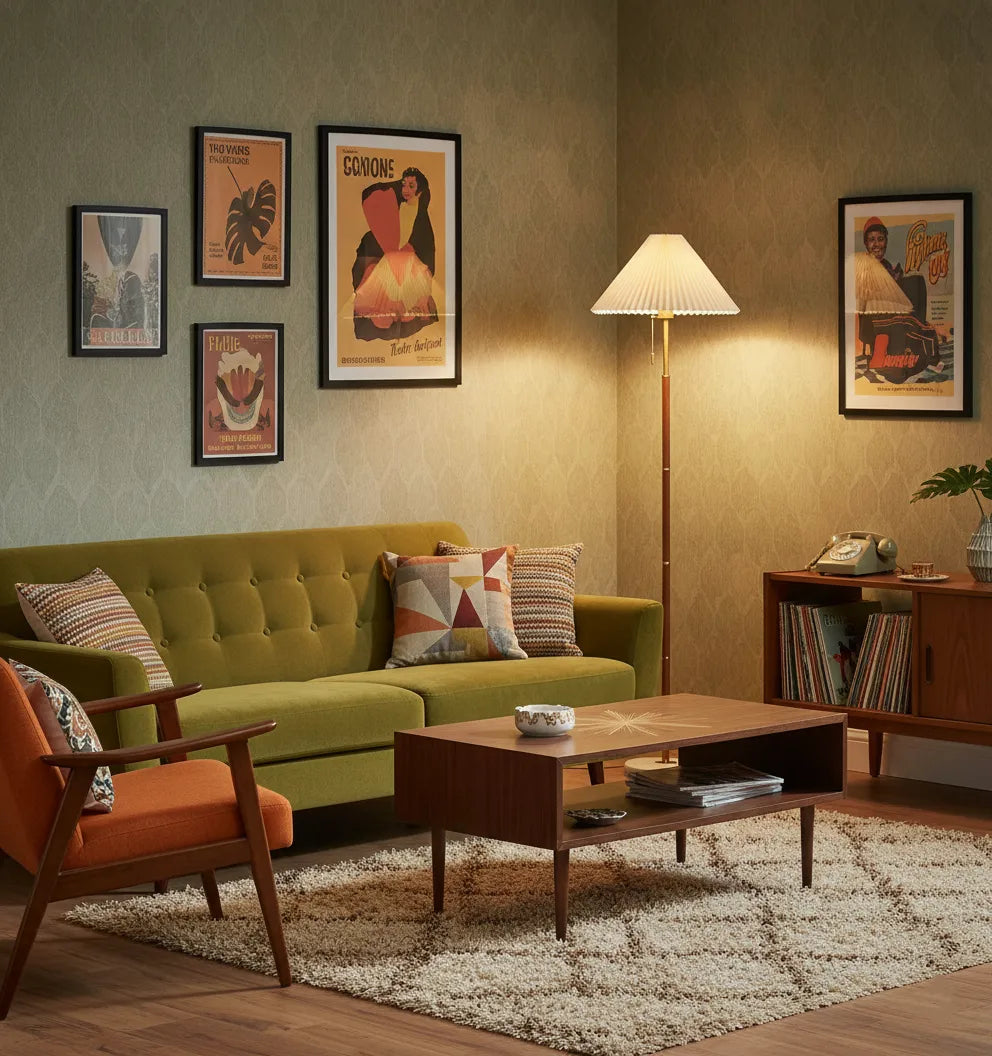 Vintage Pleated Floor Lamp