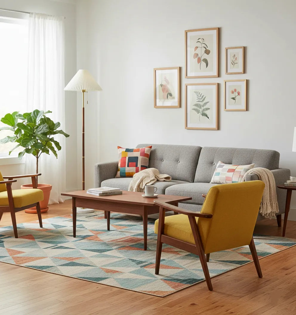 Vintage Pleated Floor Lamp