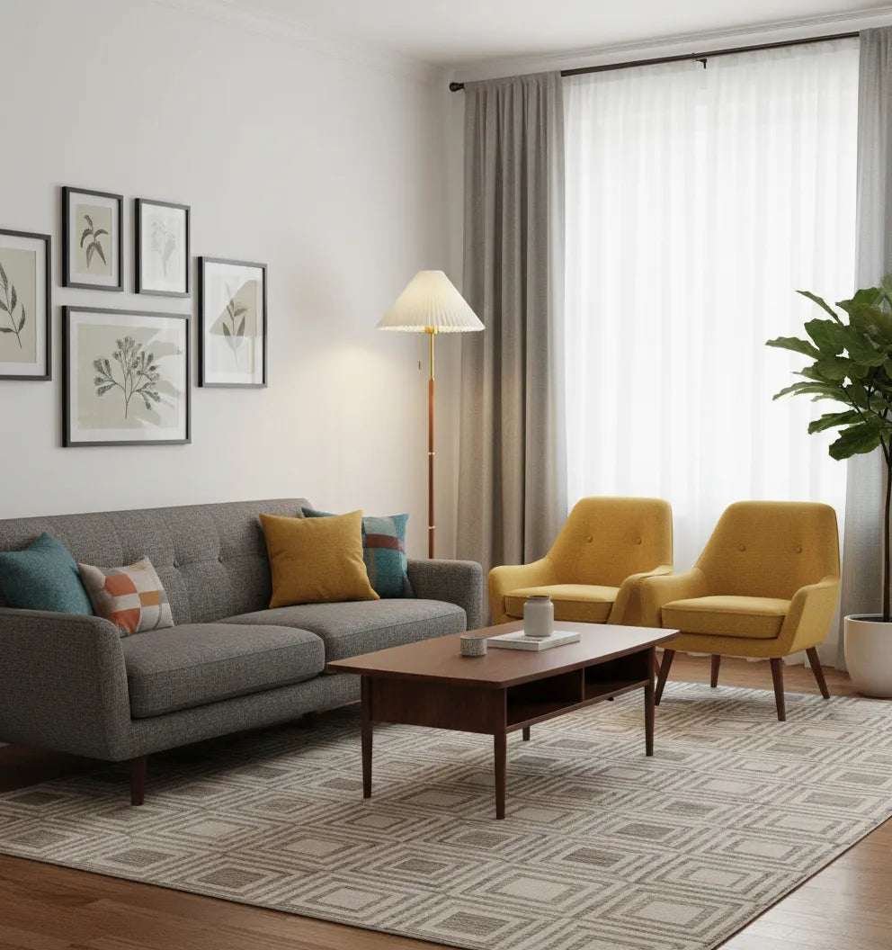 Vintage Pleated Floor Lamp