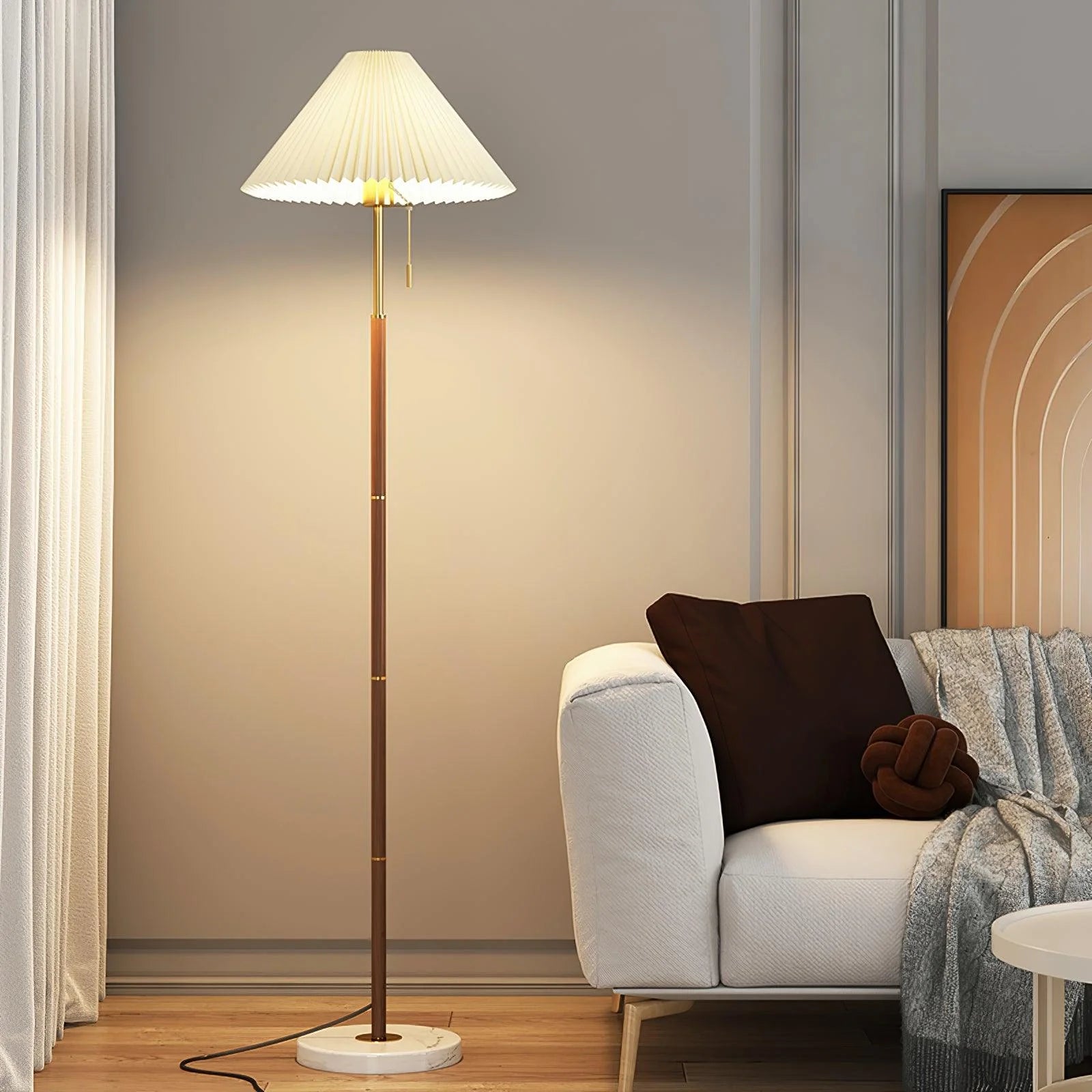 Vintage Pleated Floor Lamp - Auraolight