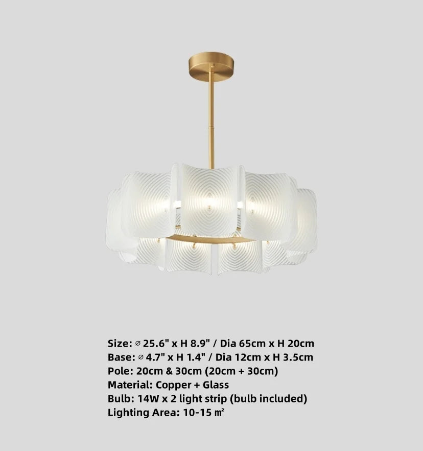 Carlos Ripple Chandelier - Auraolight
