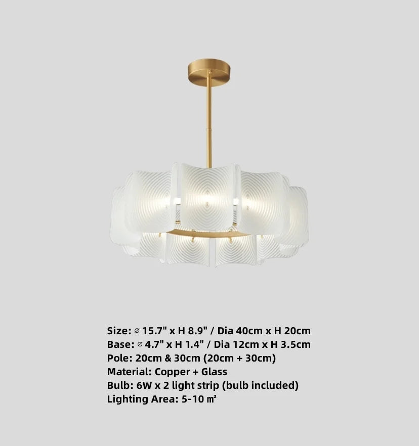 Carlos Ripple Chandelier - Auraolight
