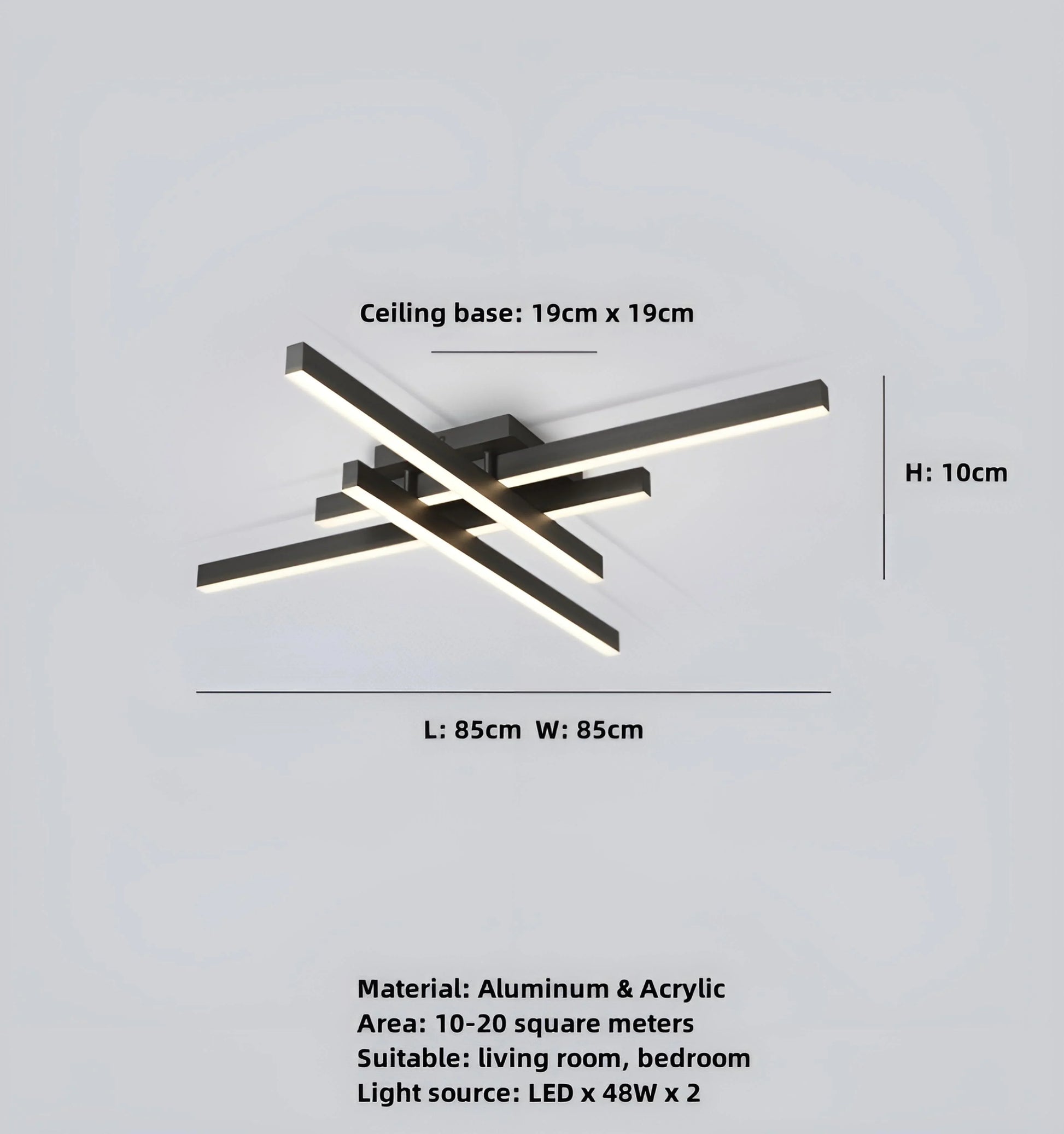 Cross Shape Ceiling Light - Auraolight