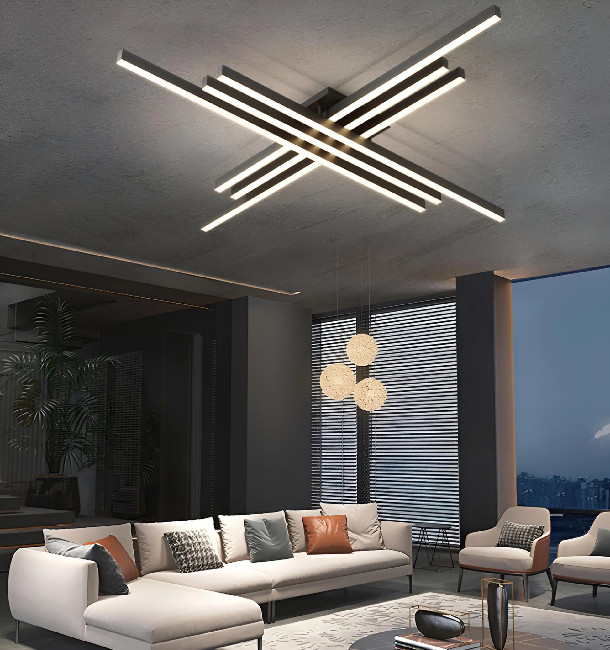 Cross Shape Ceiling Light - Auraolight