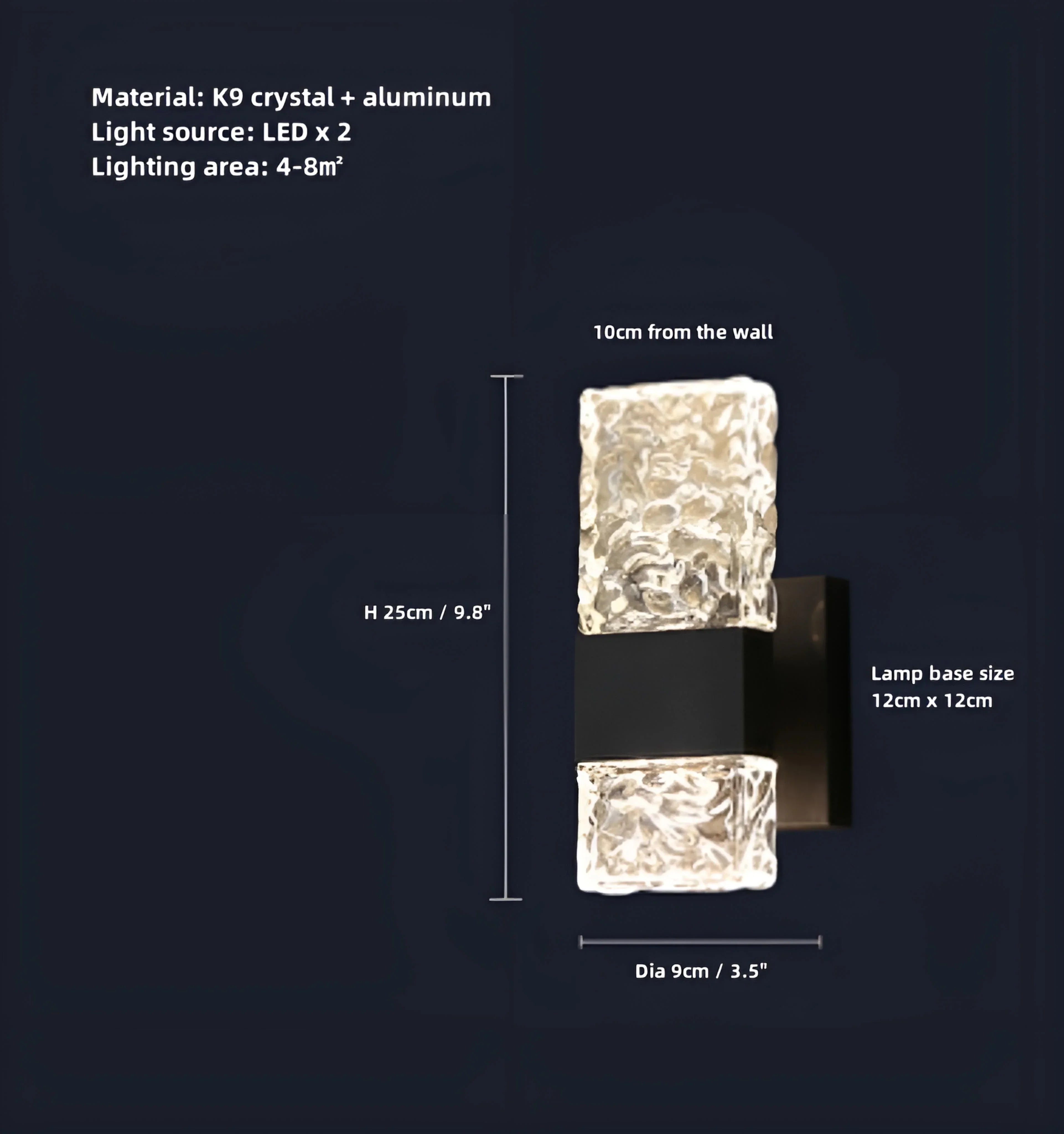 Ice Crystal Wall Lamp - Auraolight