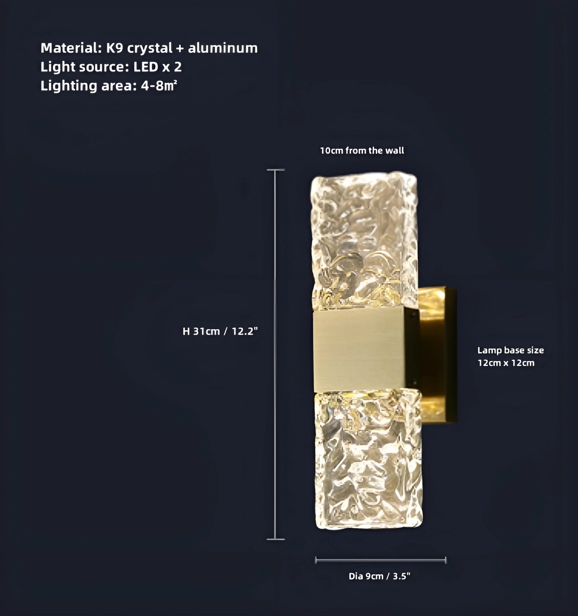 Ice Crystal Wall Lamp - Auraolight