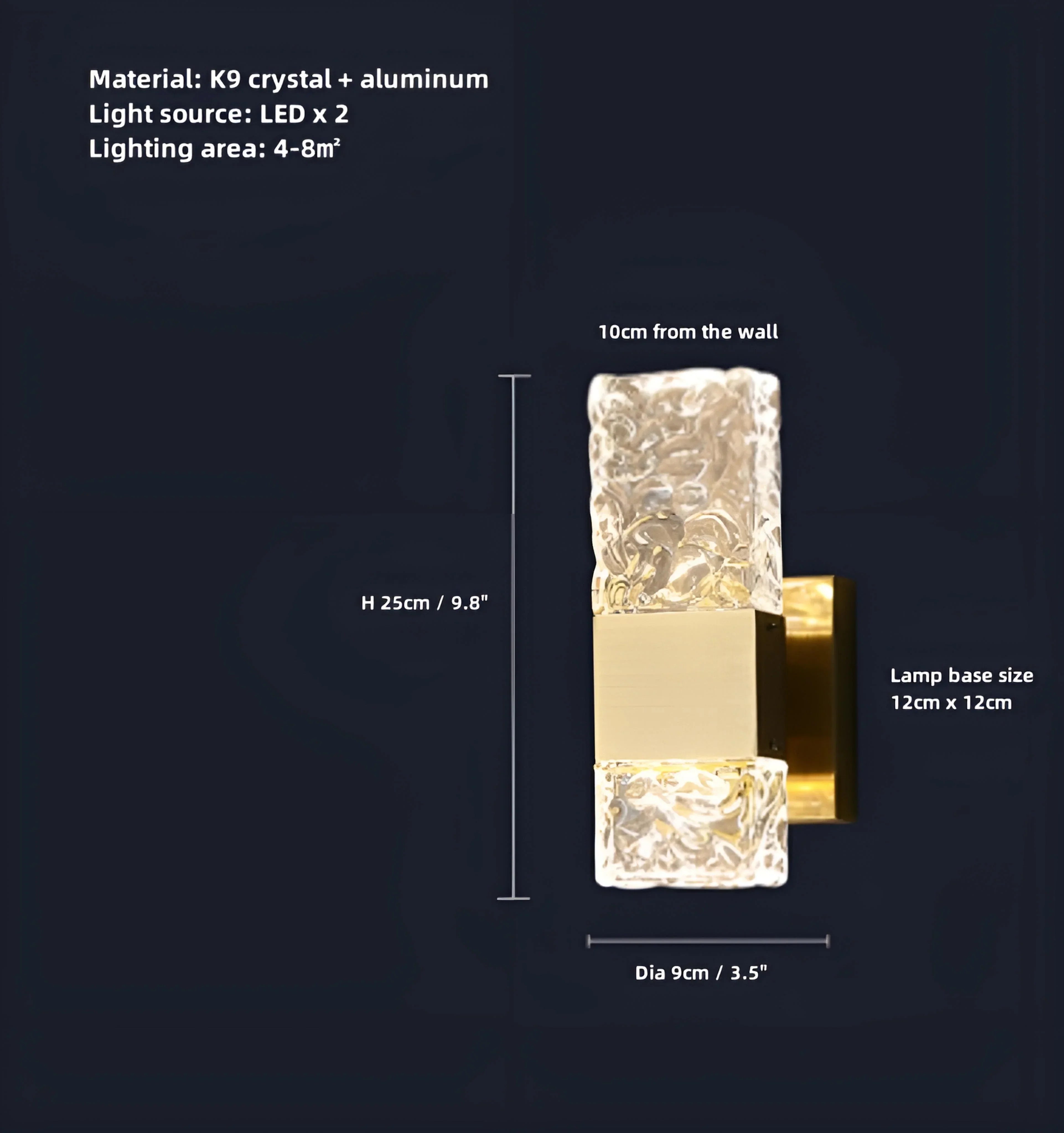 Ice Crystal Wall Lamp - Auraolight