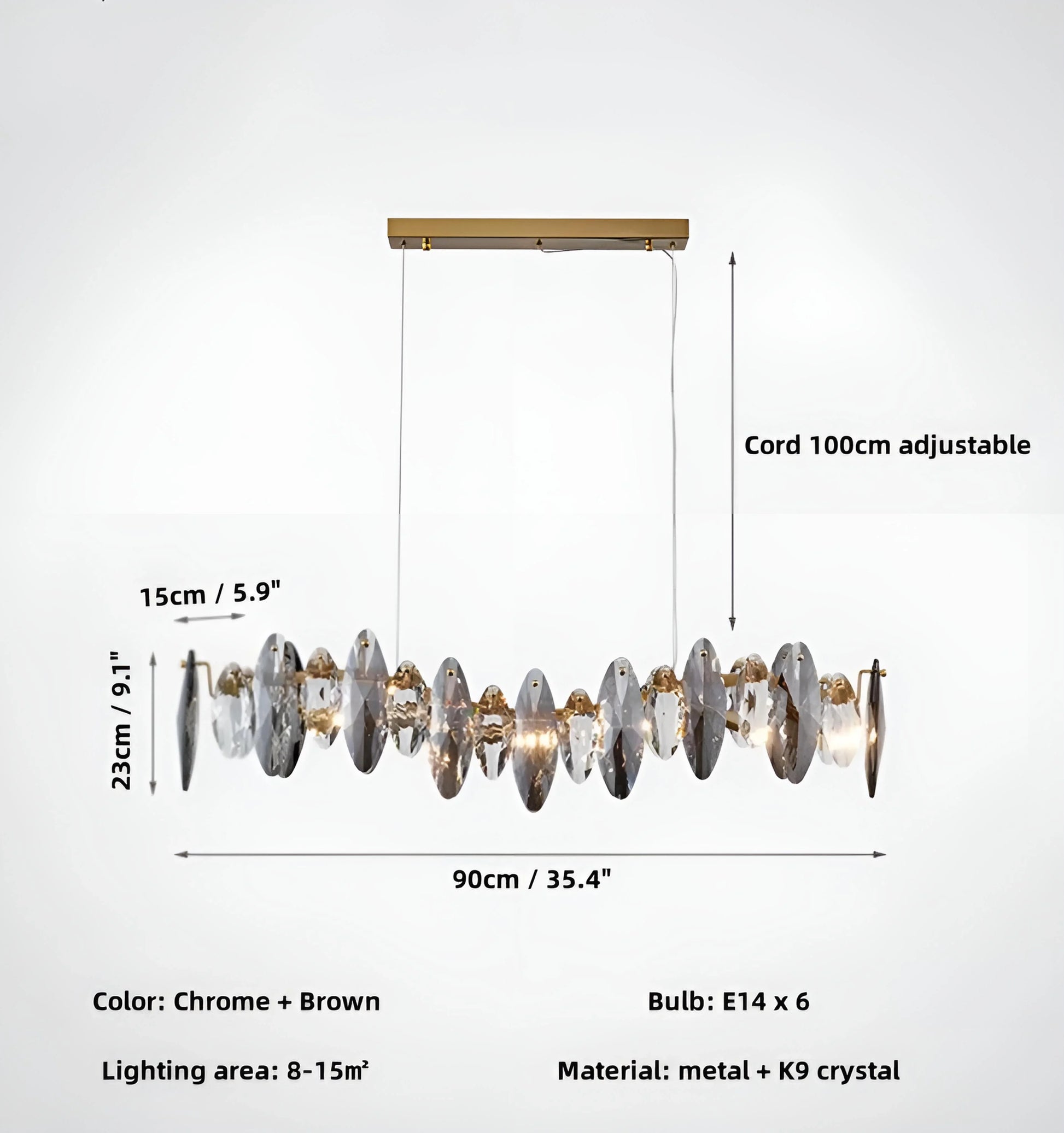 Jonas Crystal Chandelier - Auraolight