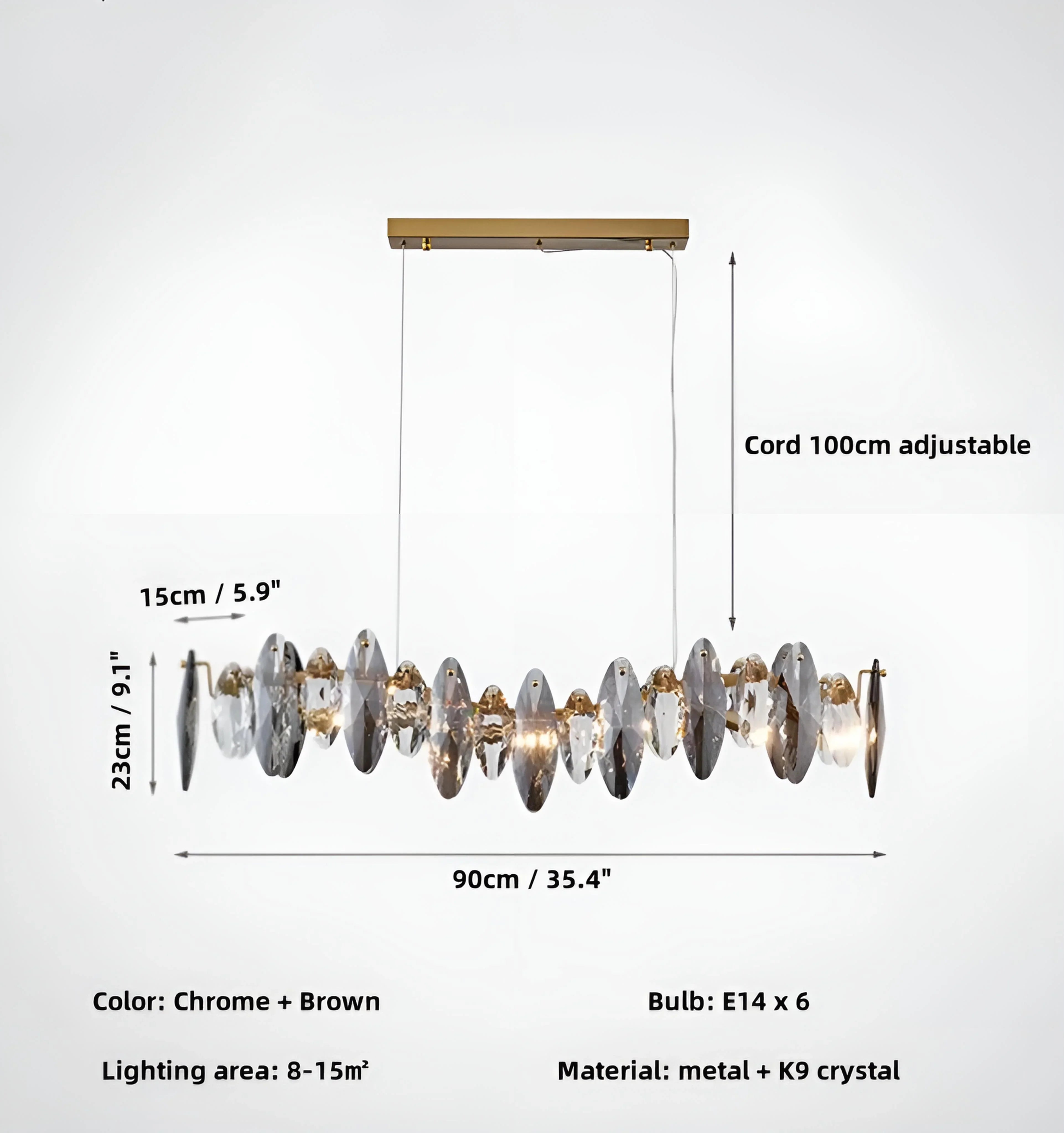 Jonas Crystal Chandelier - Auraolight