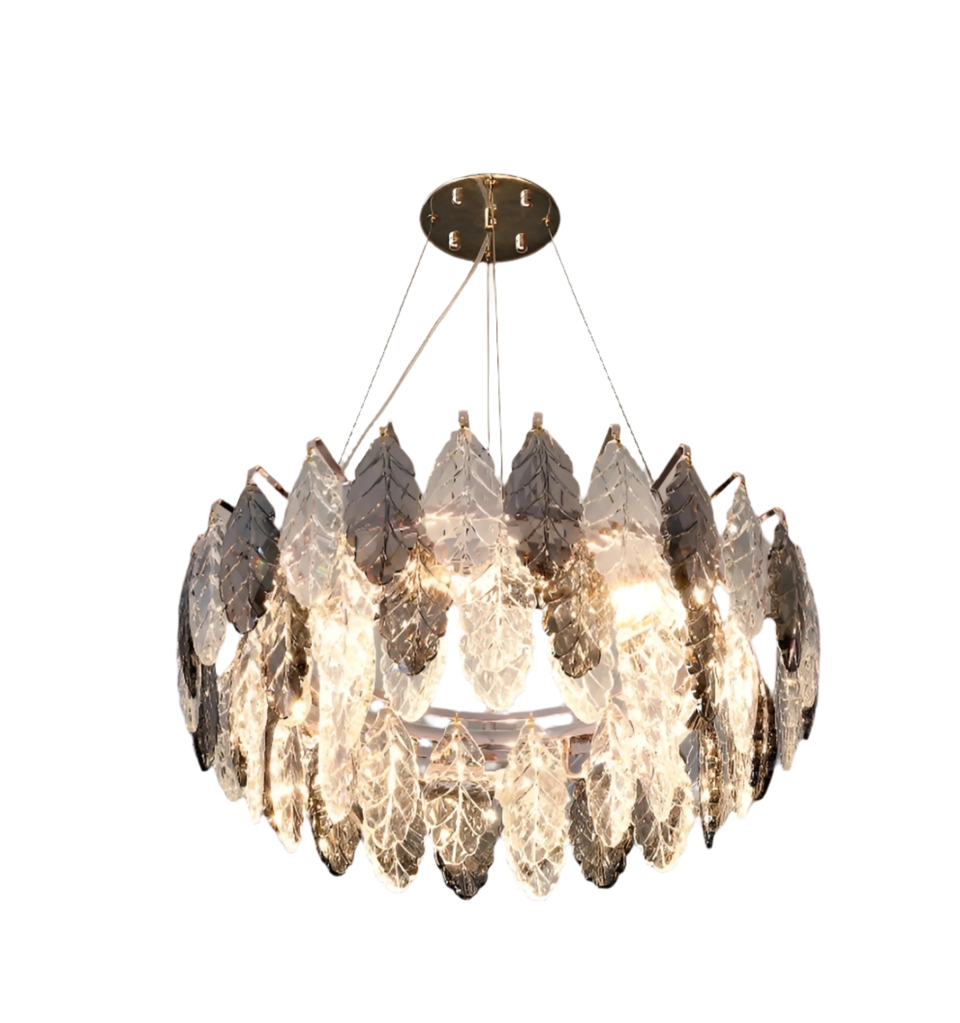Jonas Leaf Crystal Chandelier - Auraolight