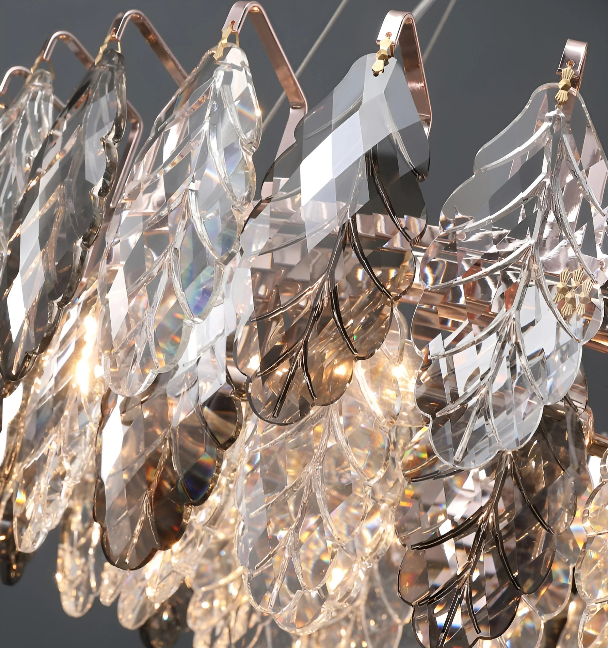 Jonas Leaf Crystal Chandelier - Auraolight