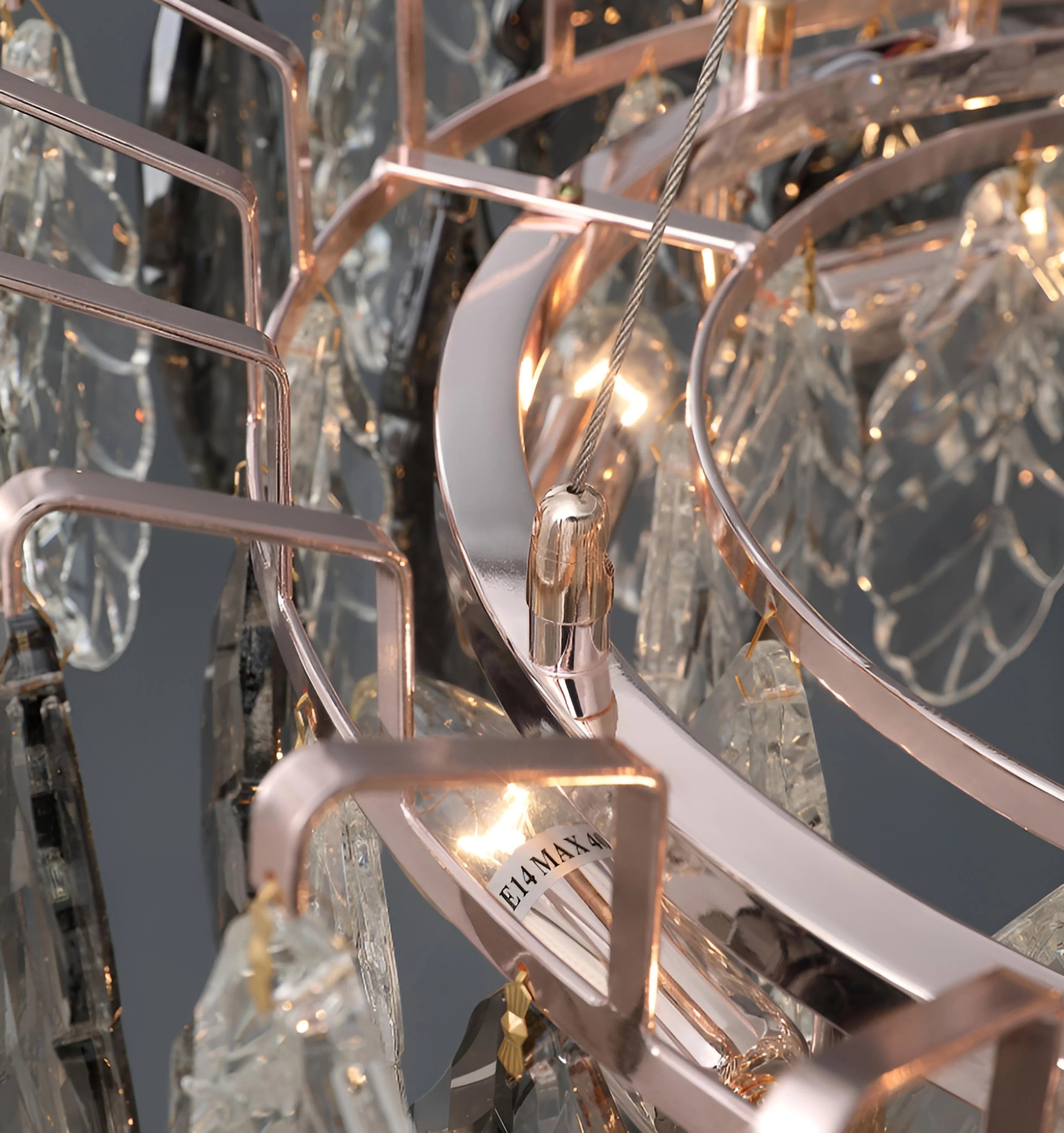 Jonas Leaf Crystal Chandelier - Auraolight