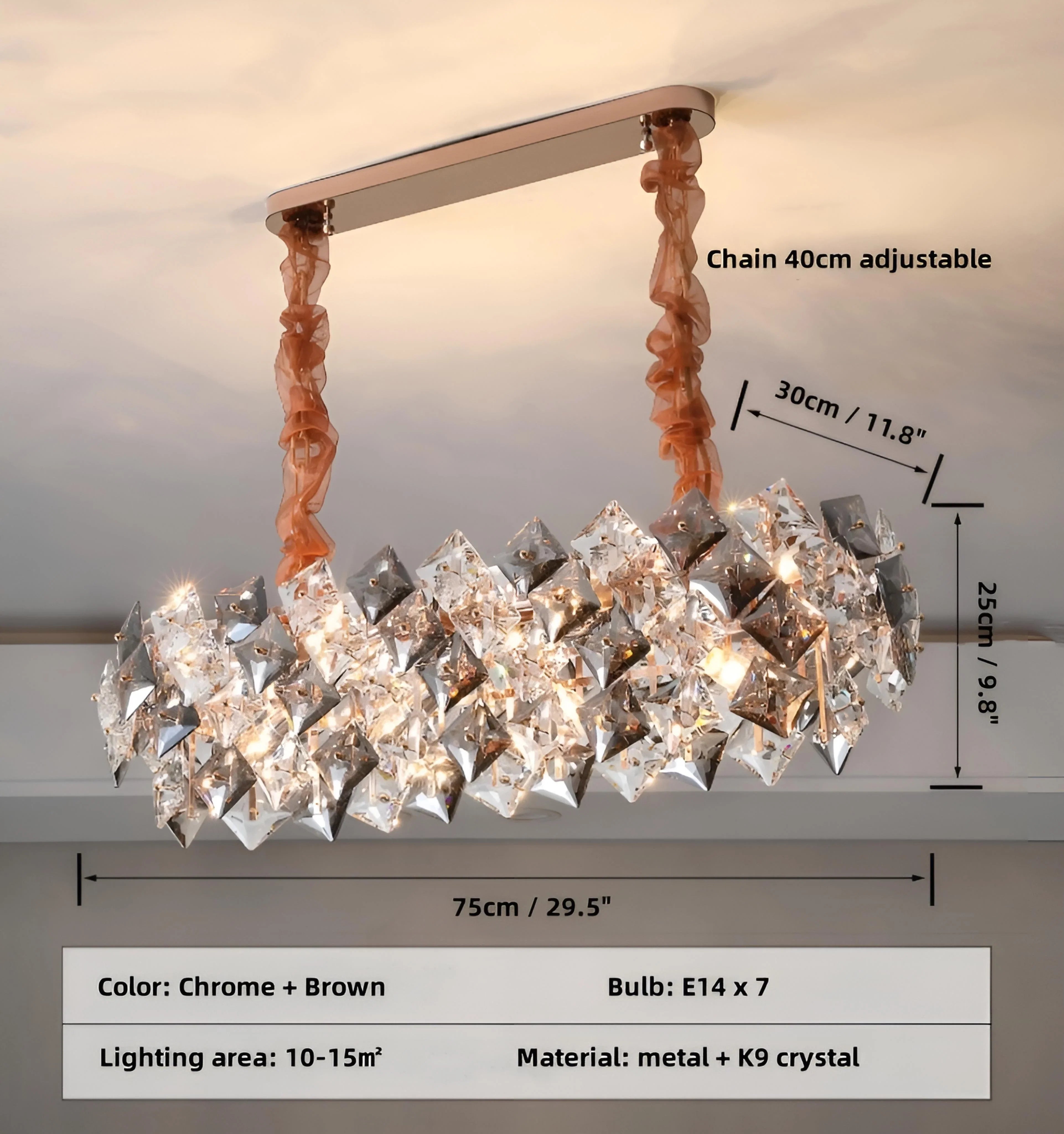 Jonas Scale Crystal Chandelier - Auraolight