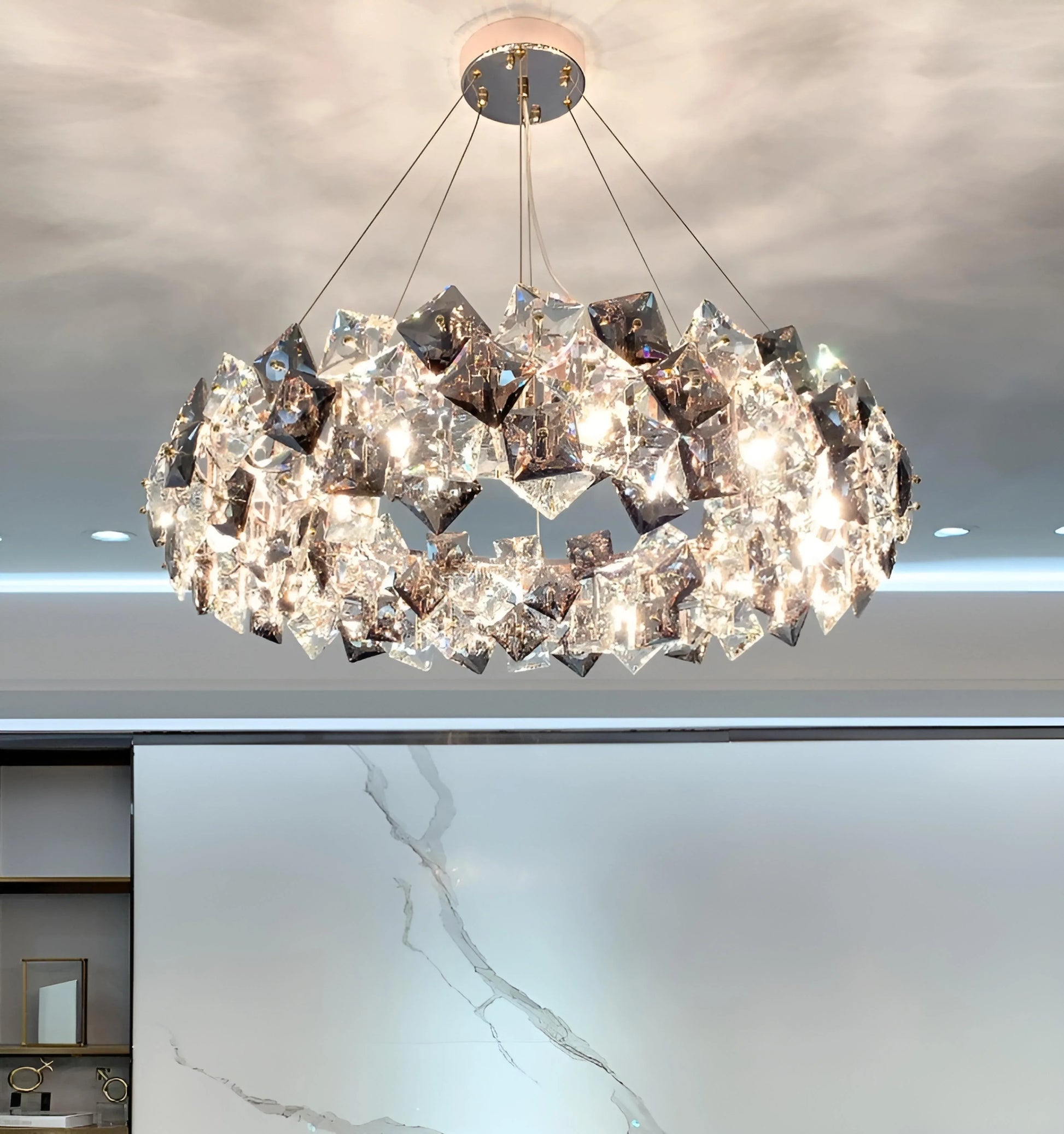 Jonas Scale Crystal Chandelier - Auraolight