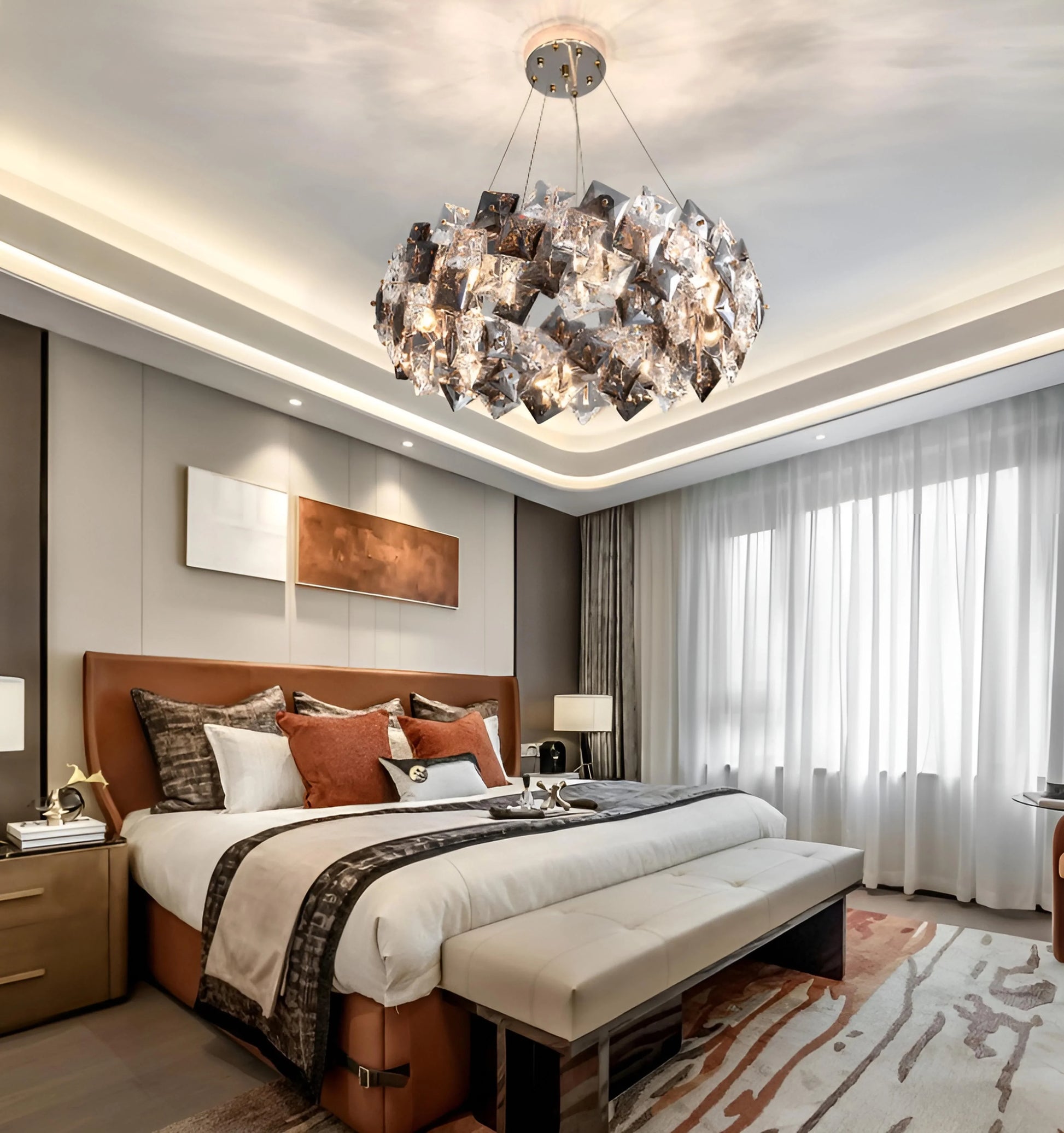 Jonas Scale Crystal Chandelier - Auraolight