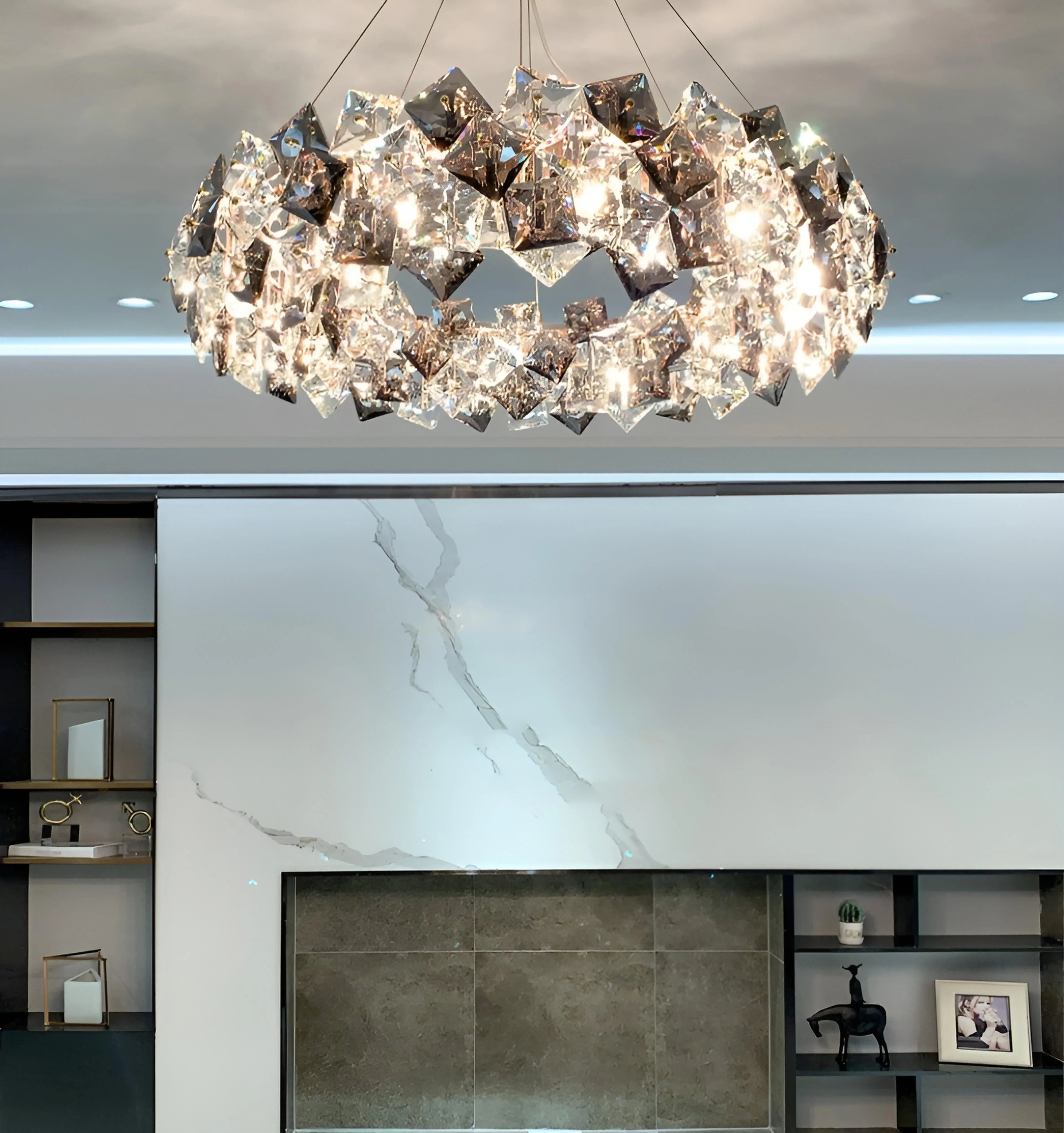 Jonas Scale Crystal Chandelier - Auraolight